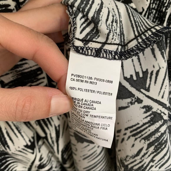 Tristan monochrome palm tree leaves dress - Picture 6 of 6